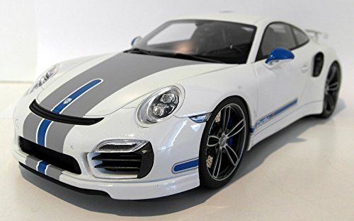 Porsche 911 (991) Turbo S Techart, weiss/Dekor, Modellauto, Fertigmodell, GT Spirit 1:18 von Porsche