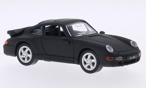 Porsche 911 (993) Turbo, matt-schwarz, 1996, Modellauto, Fertigmodell, Lucky Die Cast 1:43 von Porsche