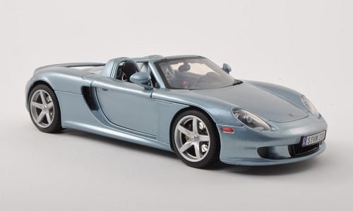 Porsche Carrera GT, silber-blau , 2004, Modellauto, Fertigmodell, Motormax 1:18 von Porsche