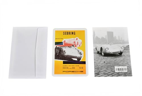 Porsche Kompatibel Blechkarte Sebring Spyder gelb NOS Museum von Porsche