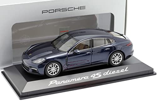 Porsche Panamera 4S Diesel, metallic-dunkelblau, 2016, Modellauto, Fertigmodell, I-Herpa 1:43 von Porsche
