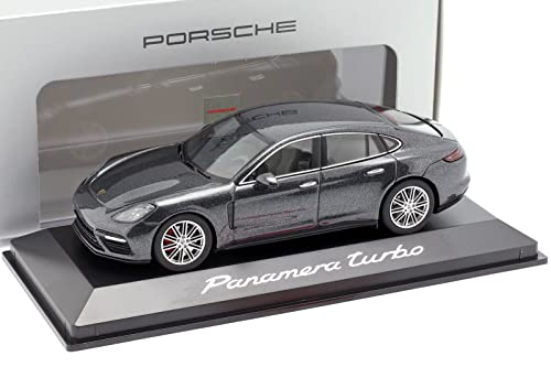 Porsche Panamera Turbo, anthrazit, 2016, Modellauto, Fertigmodell, I-Herpa 1:43 von Porsche