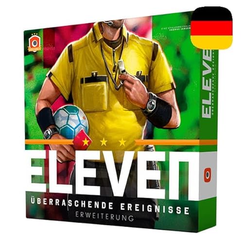 Portal Games - Eleven: Uberraschende Ereignisse | Deutsche Version | Die Erweiterung zu Eleven | Brettspiel | 1-4 Spieler | 60 bis 120 Minuten | Ab 14 Jahren | Strategisches Fußballspiel | Sportspiel von Portal Games