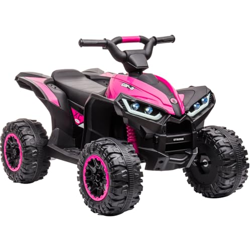 12V Kinderquad Elektroauto für Kinder Mit LED Und Musik, 2 Geschwindigkeiten, Hupe, Kinderfahrzeug Mit Fernbedienung für Kinder 3+ Jahre von PortoAlegre