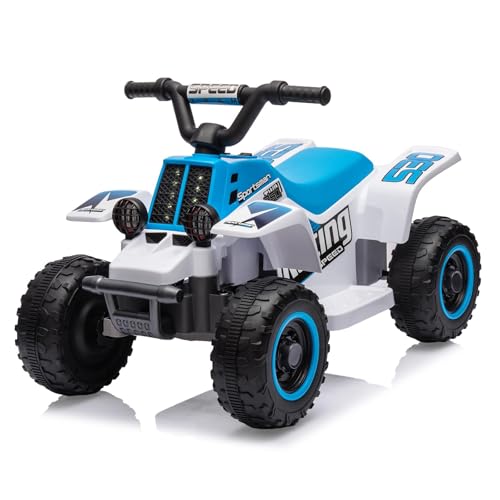 6V Elektro-Quad Für Kinder – ATV Mit Vorwärts-/Rückwärtsgang, Sicherheitsfußstütze, Musik Und Hupe – Maße: 70 x 42 x 45 cm, Für Kinder Ab 3 Jahren von PortoAlegre