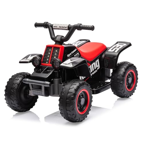 6V Elektro-Quad Für Kinder – ATV Mit Vorwärts-/Rückwärtsgang, Sicherheitsfußstütze, Musik Und Hupe – Maße: 70 x 42 x 45 cm, Für Kinder Ab 3 Jahren von PortoAlegre