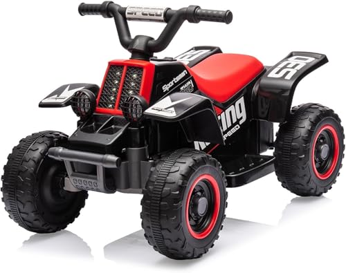 Elektro-Quad Für Kinder 6v – Aufsitzauto Mit LED-Lichtern & Musik, Hupe, EIN-Knopf-Start, 1,8 Km/h, Lange Akkulaufzeit, Bequemer Sitz, Robustes Material – Mini ATV Ab 3 Jahren von PortoAlegre