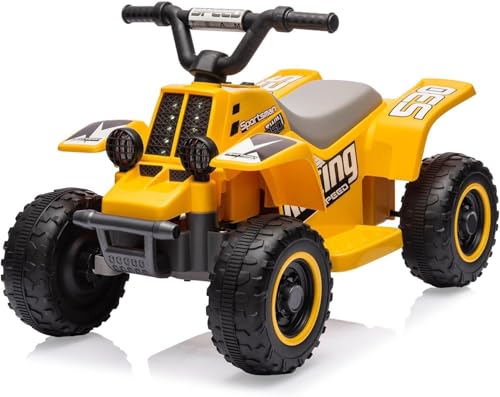 Elektro-Quad Für Kinder 6v – Aufsitzauto Mit LED-Lichtern & Musik, Hupe, EIN-Knopf-Start, 1,8 Km/h, Lange Akkulaufzeit, Bequemer Sitz, Robustes Material – Mini ATV Ab 3 Jahren von PortoAlegre