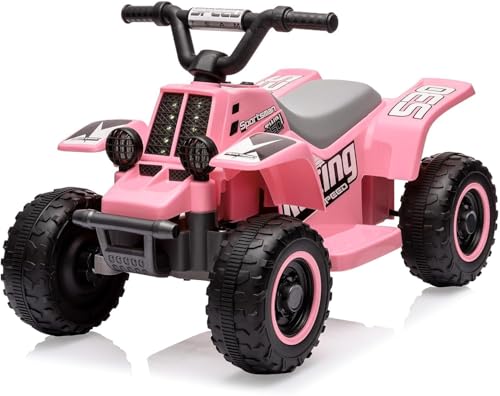 Elektro-Quad Für Kinder 6v – Aufsitzauto Mit LED-Lichtern & Musik, Hupe, EIN-Knopf-Start, 1,8 Km/h, Lange Akkulaufzeit, Bequemer Sitz, Robustes Material – Mini ATV Ab 3 Jahren von PortoAlegre