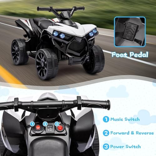 Elektroauto Kinder 6v 4,5Ah – Elektrisches Kinderfahrzeug Mit Spritzgussrädern & Stabilem PP-Sitz, Batteriebetriebenes Spielzeugauto Für Kleine Fahrer, Robust & Sicherer Fahrspaß Drinnen & Draußen von PortoAlegre