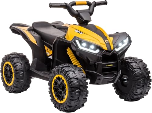 Elektroauto Kinder Ab 3 Jahren – 12v Quad Mit Fernbedienung, 35w Dual-Motor, LED, Bluetooth & MP3, 2 Geschwindigkeiten, 4x4 Reifen, Sicherheitssitz, Geschenk Für Jungen & Mädchen von PortoAlegre