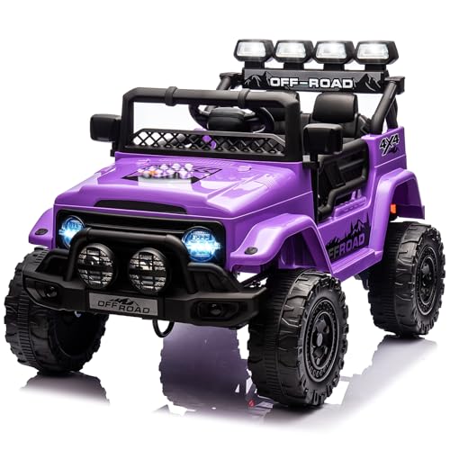 Elektroauto für Kinder 12V, Kinderauto Elektro Mit Fernsteuerung, Musik & LED & Radio & Hupe & Bluetooth, 3 Geschwindigkeiten, Elektro Auto für Kinder 3+ Jahre von PortoAlegre