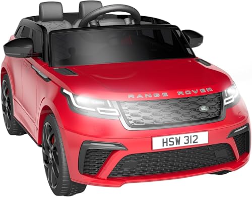Kinder Elektroauto, Land Rover Mit Lizenz 12V Kinderauto Elektrisch Mit 2.4GHz Fernbedienung Elektro Quad Für Kinder RadstoßdäMpfung Multifunktions Elektrisches Kinderauto Elektroauto (Rot) von PortoAlegre