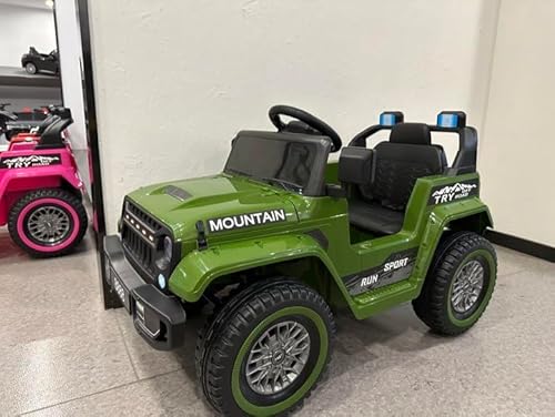 Kinder Elektroauto,Kinderauto Elektrisch Langsamstartvorrichtung 2.4-GHz-Fernbedienung Multifunktions Kinderauto Kinderfahrzeug Kinder Quad Elektro (Grün) von PortoAlegre