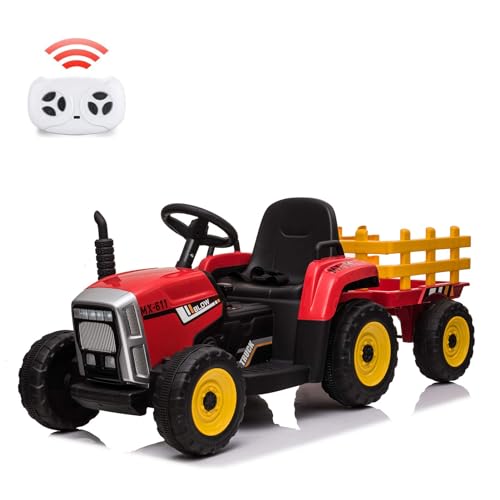 Kinder Elektroauto 12v – Aufsitzfahrzeug Mit 4,5Ah Akku, Langlebiges PP-Material, Realistische Hupe & LED-Lichter, Einfach Zu Bedienen, Robustes Elektro-Kinderfahrzeug Ab 3 Jahren von PortoAlegre