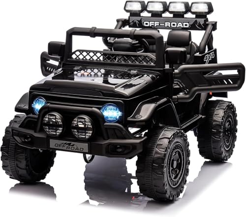 Kinder Elektroauto 12v Mit Fernbedienung – Kleiner Offroad Flitzer Mit Licht, Musik, USB, Bluetooth, Türen Zum Öffnen, Federung & Sicherheitsgurt – Spaßmobil Für Kleine Abenteurer von PortoAlegre