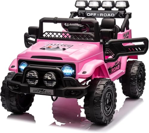 Kinder Elektroauto 12v Mit Fernbedienung – Kleiner Offroad Flitzer Mit Licht, Musik, USB, Bluetooth, Türen Zum Öffnen, Federung & Sicherheitsgurt – Spaßmobil Für Kleine Abenteurer von PortoAlegre