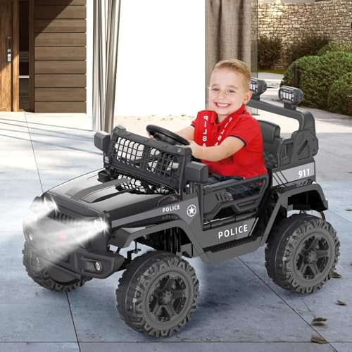 Lektroauto Kinder Ab 3 Jahren – 12v Dualantrieb, 35w Motor, Fernbedienung & Fahrmodus, LED-Lichter, Sicherheitsgurt, Offroad-Design, PP Material, Geschenk Für Jungen & Mädchen von PortoAlegre