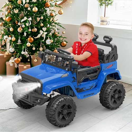 Lektroauto Kinder Ab 3 Jahren – 12v Dualantrieb, 35w Motor, Fernbedienung & Fahrmodus, LED-Lichter, Sicherheitsgurt, Offroad-Design, PP Material, Geschenk Für Jungen & Mädchen von PortoAlegre