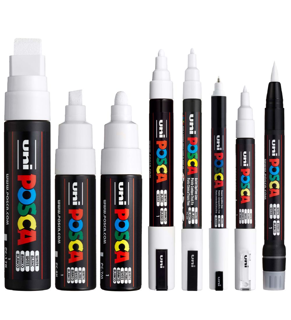 Posca Filzstifte - 8 Spitzengrößen - Weiß - Posca - One Size - Filzstifte Posca Filzstifte - 8 Spitzengrößen - Weiß - Posca - One Size - Filzstifte von Posca