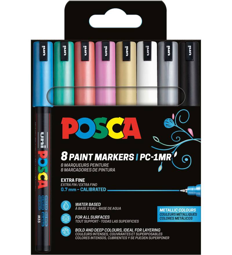 Posca Filzstifte - PC-1 m - 8 st. - Metallic Farben - Posca - One Size - Filzstifte Posca Filzstifte - PC-1 m - 8 st. - Metallic Farben - Posca - One Size - Filzstifte von Posca