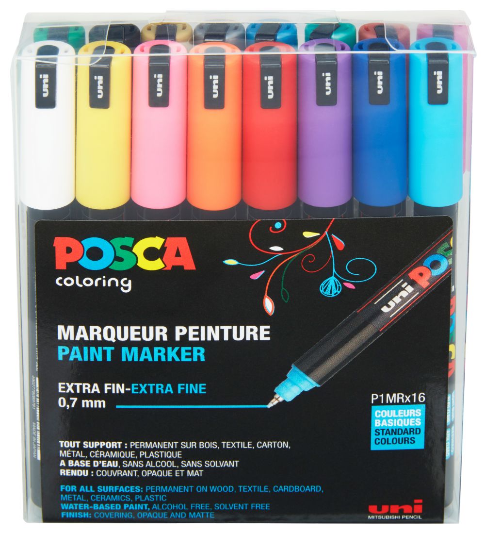 Posca Filzstifte - PC-1MR - 16 st. - Mehrfarbig Standard/Metalli - Posca - One Size - Filzstifte Posca Filzstifte - PC-1MR - 16 st. - Mehrfarbig Standard/Metalli - Posca - One Size - Filzstifte von Posca