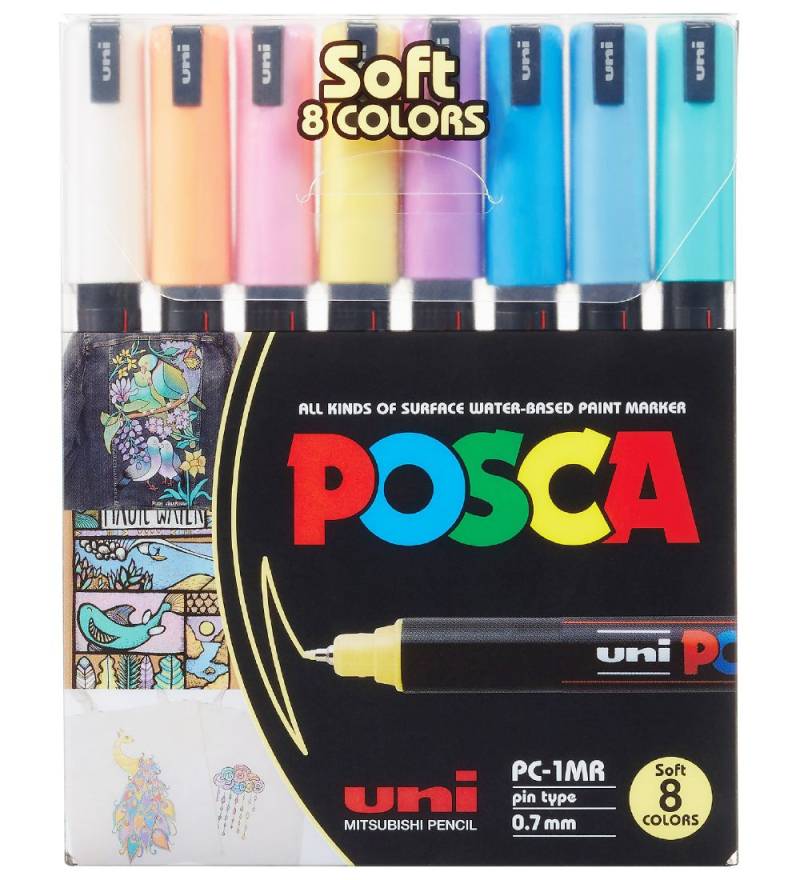 Posca Filzstifte - PC-1MR - 8 st. - Gedämpfte Farben - Posca - One Size - Filzstifte Posca Filzstifte - PC-1MR - 8 st. - Gedämpfte Farben - Posca - One Size - Filzstifte von Posca