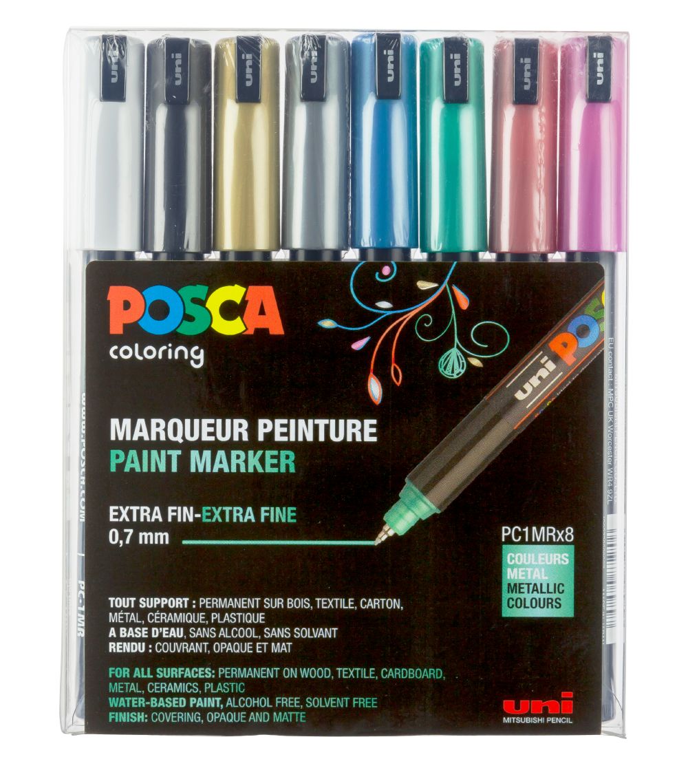Posca Filzstifte - PC-1MR - 8 st. - Metallic Mehrfarbig - Posca - One Size - Filzstifte Posca Filzstifte - PC-1MR - 8 st. - Metallic Mehrfarbig - Posca - One Size - Filzstifte von Posca