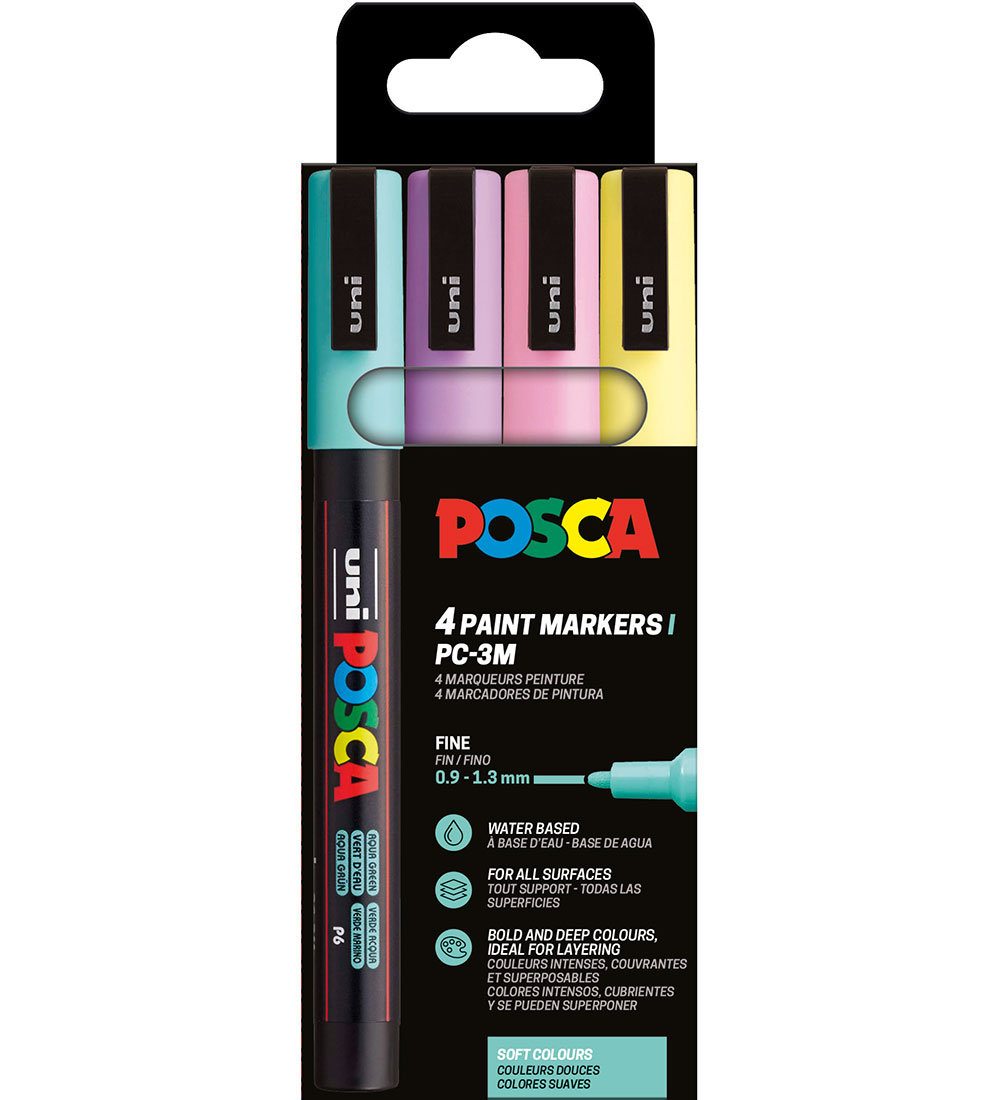 Posca Filzstifte - PC-3M - 4 st. - Gedeckte Farben - Posca - One Size - Filzstifte Posca Filzstifte - PC-3M - 4 st. - Gedeckte Farben - Posca - One Size - Filzstifte von Posca