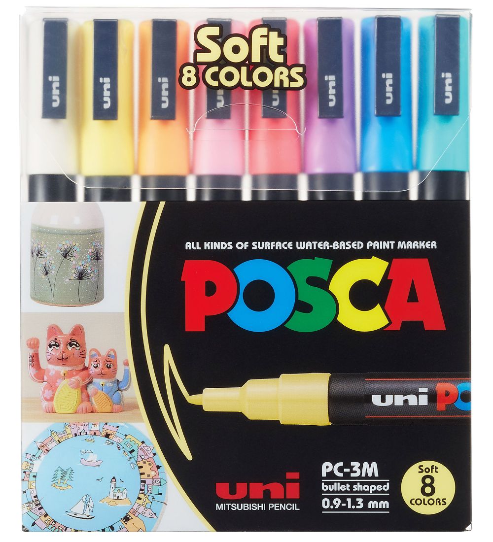 Posca Filzstifte - PC-3M - 8 st. - Gedeckte Farben - Posca - One Size - Filzstifte Posca Filzstifte - PC-3M - 8 st. - Gedeckte Farben - Posca - One Size - Filzstifte von Posca