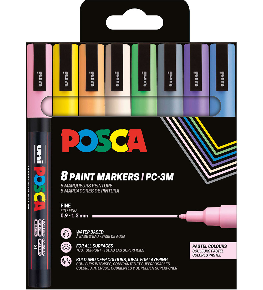 Posca Filzstifte - PC-3M - 8 st. - Pastellfarben - Posca - One Size - Filzstifte Posca Filzstifte - PC-3M - 8 st. - Pastellfarben - Posca - One Size - Filzstifte von Posca