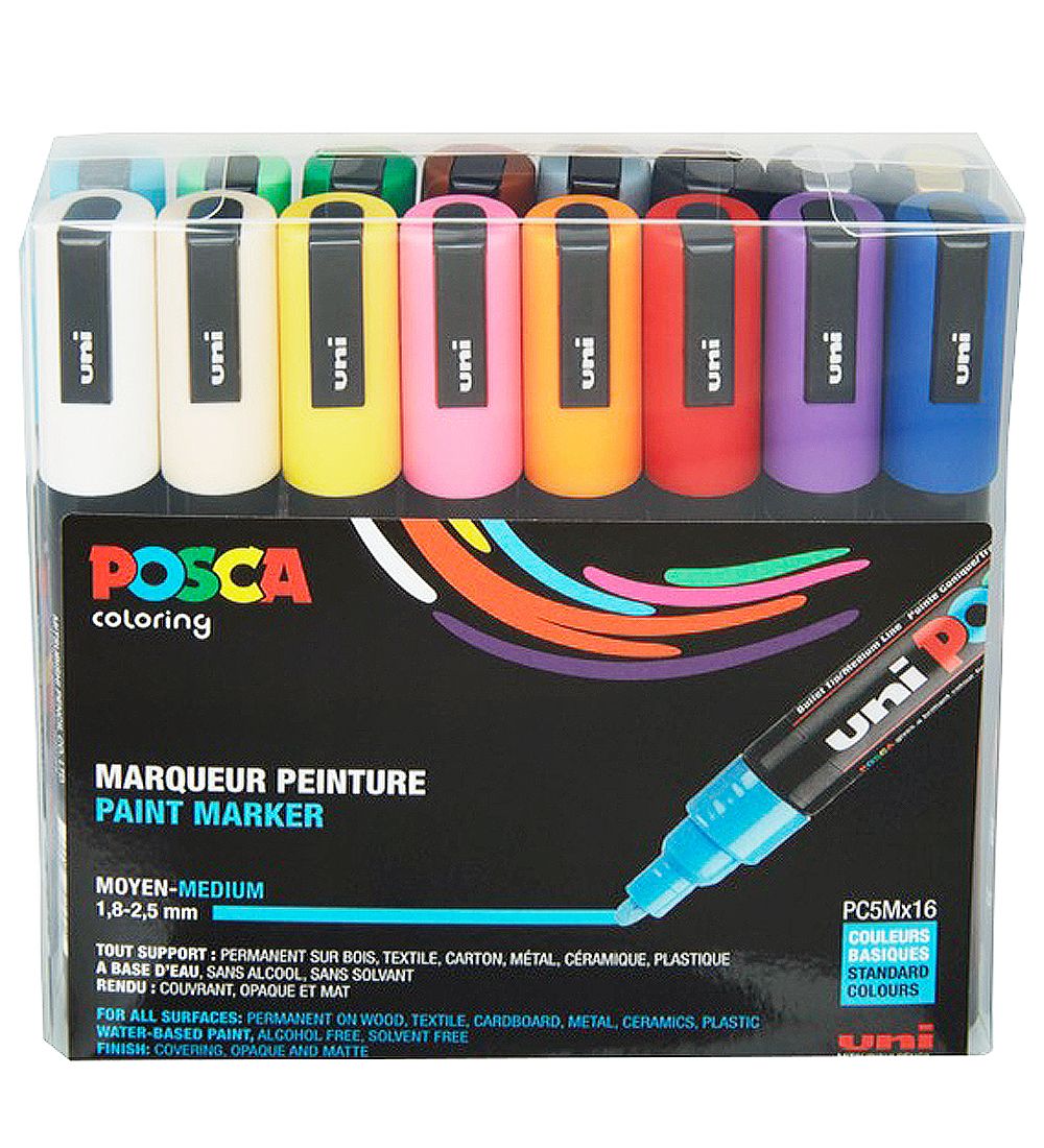 Posca Filzstifte - PC-5M - 16 st. - Mehrfarbig - Posca - One Size - Filzstifte Posca Filzstifte - PC-5M - 16 st. - Mehrfarbig - Posca - One Size - Filzstifte von Posca