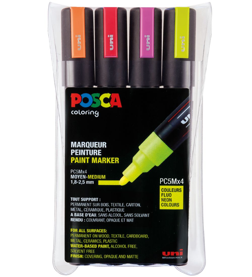Posca Filzstifte - PC-5M - 4 st. - Neon - Posca - One Size - Filzstifte Posca Filzstifte - PC-5M - 4 st. - Neon - Posca - One Size - Filzstifte von Posca