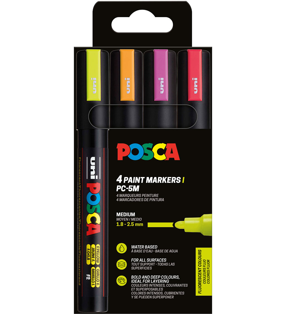 Posca Filzstifte - PC-5M - 4 st. - Neon - Posca - One Size - Filzstifte Posca Filzstifte - PC-5M - 4 st. - Neon - Posca - One Size - Filzstifte von Posca