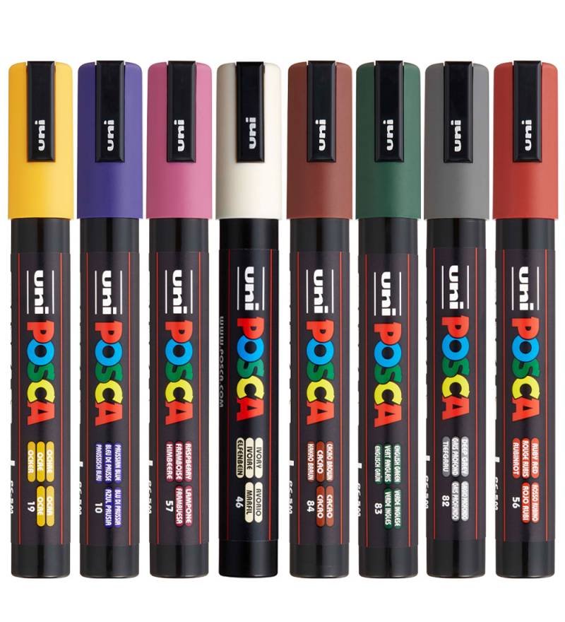 Posca Filzstifte - PC-5M - 8 st. - Kalte Farben - Posca - One Size - Filzstifte Posca Filzstifte - PC-5M - 8 st. - Kalte Farben - Posca - One Size - Filzstifte von Posca