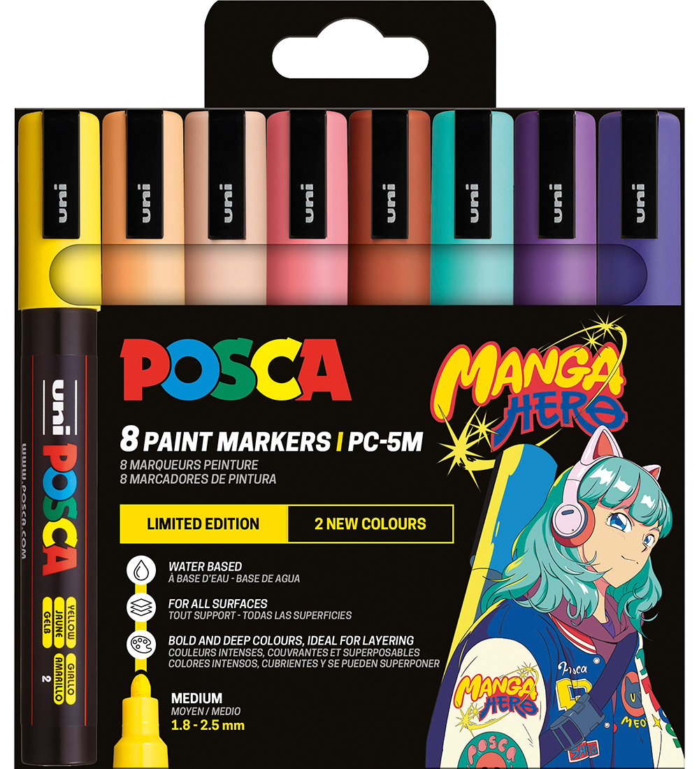 Posca Filzstifte - PC-5M - 8 st. - Manga Hero - Posca - One Size - Filzstifte Posca Filzstifte - PC-5M - 8 st. - Manga Hero - Posca - One Size - Filzstifte von Posca