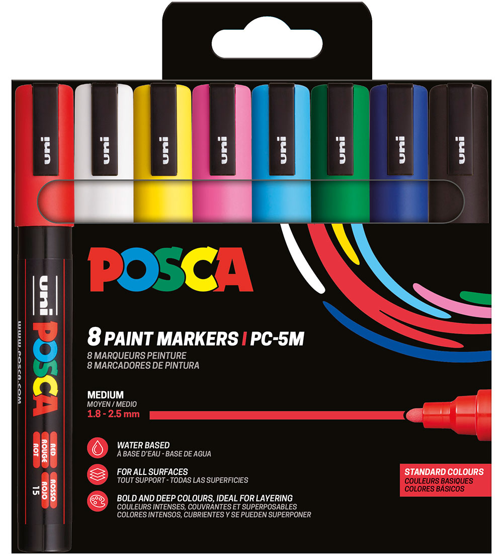 Posca Filzstifte - PC-5M - 8 st. - Mehrfarbig - Posca - One Size - Filzstifte Posca Filzstifte - PC-5M - 8 st. - Mehrfarbig - Posca - One Size - Filzstifte von Posca
