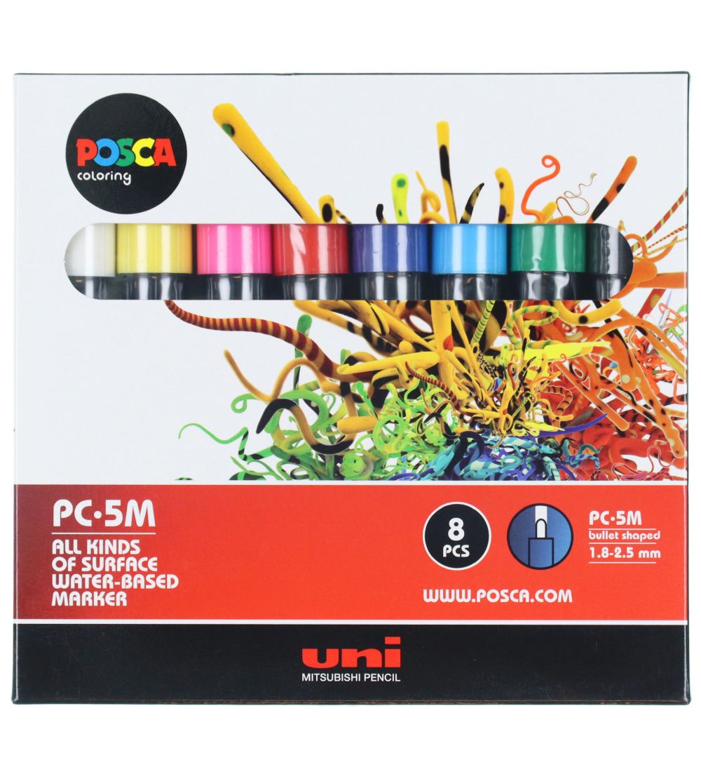 Posca Filzstifte - PC-5M - 8 st. - Mehrfarbig - Posca - One Size - Filzstifte Posca Filzstifte - PC-5M - 8 st. - Mehrfarbig - Posca - One Size - Filzstifte von Posca