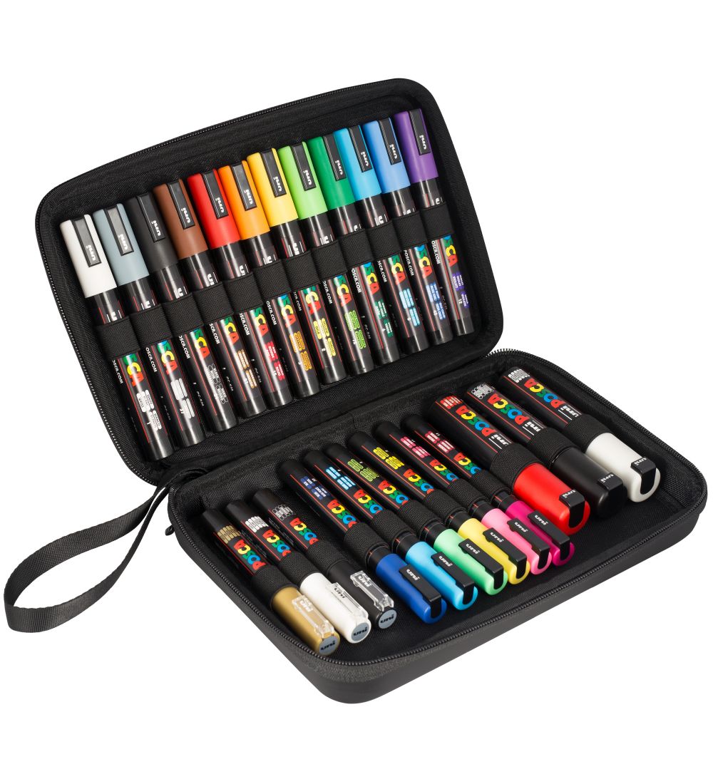 Posca Filzstifte m. Koffer - 24 st. - Mehrfarbig - Posca - One Size - Filzstifte Posca Filzstifte m. Koffer - 24 st. - Mehrfarbig - Posca - One Size - Filzstifte von Posca
