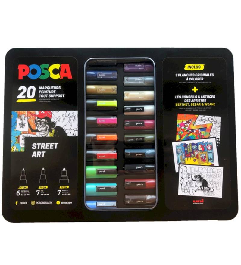 Posca Filzstifte m. Metallbox - 20 st. - Straße Art - Posca - One Size - Filzstifte Posca Filzstifte m. Metallbox - 20 st. - Straße Art - Posca - One Size - Filzstifte von Posca