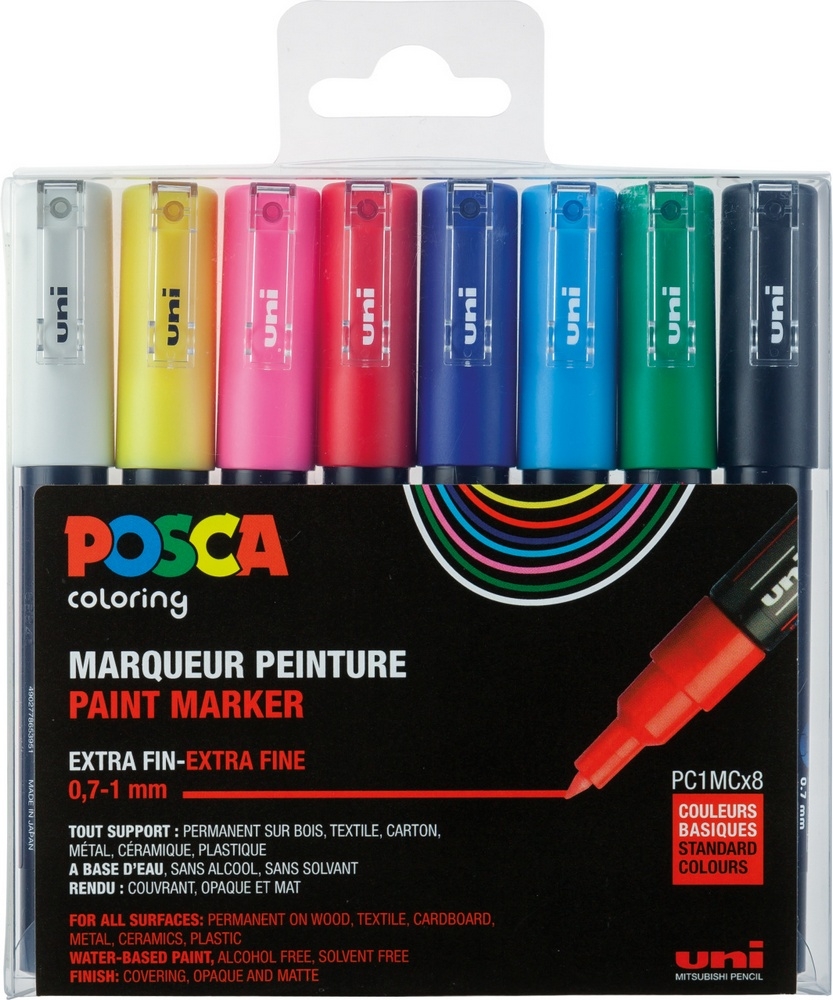 Posca Marker Grundfarben Set 8 Stk. PC-1MC rundspitze Posca Marker Grundfarben Set 8 Stk. PC-1MC rundspitze von Posca