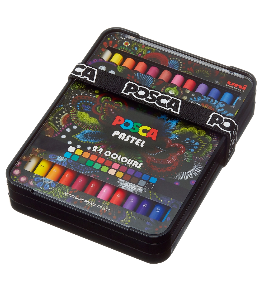 Posca Wachsmalstifte - 24 st. - Bunt - Posca - One Size - Buntstiftsets von Posca