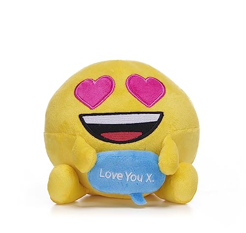 Emoji-Plüschtier, Herzaugen, "Love You X!" von Posh Paws