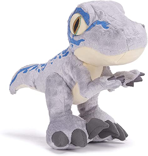 Posh Paws 49003 Dinosaur Jurassic World Plüschtier Dinosaurier, 25 cm, Babyblau, Blau, Grau von Posh Paws