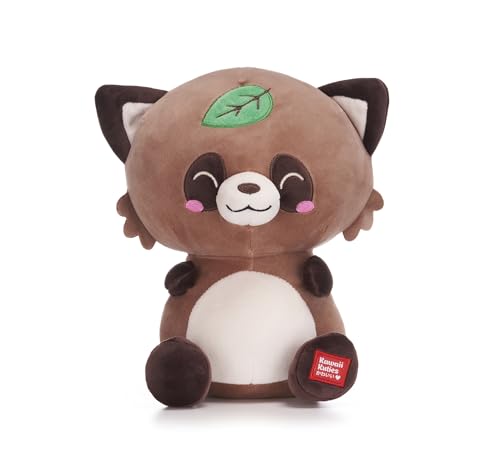 Posh Paws 49402T Kawaii Kuties Mika der Tanuki-Hund, weiches Plüschtier, 24 cm, Braun von Posh Paws