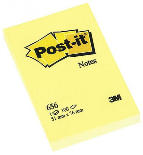 3M Haftnotiz Post-it Notes 51x76mm Gelb 100 Blatt 656 von Post-it