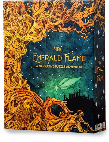 Postcurious The Emerald Flame – Narrative Puzzle Game – Solo & Group Adventure – 1+ Players | 360+ Min | Ages 14+ – English von Postcurious