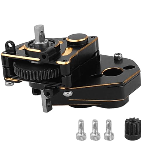Pothyes 1/24 Messing Getriebekoffer Montiert Getriebe mit Innengetriebe für Axial AX24 SCX24 RC Crawler Car Upgrade Part von Pothyes