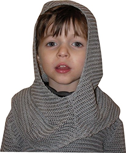 Kinder Kettenhaube vom Ritter Kettenhemd, grau Einheitsgröße - Stoff Kinder Kettenhaube vom Ritter Kettenhemd, grau Einheitsgröße - Stoff von Pouce et Compagnie
