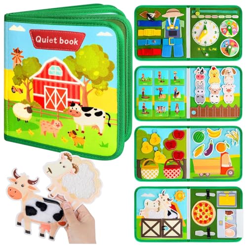 Poudya Quiet Book ab 1 Jahr, Das interaktive Baby Stille Buch, Weichem Filzbuch für frühe Bildung,Sensorik,Feinmotorik,Kreativität, Geschenk Weihnachten und Geburtstage für Junge Mädchen Poudya Quiet Book ab 1 Jahr, Das interaktive Baby Stille Buch, Weichem Filzbuch für frühe Bildung,Sensorik,Feinmotorik,Kreativität, Geschenk Weihnachten und Geburtstage für Junge Mädchen von Poudya
